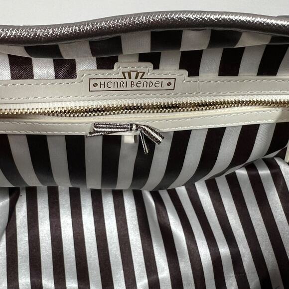 Henri Bendel Silver Luxury Sparkle/Glitter Designer Tote Bag Rare - Picture 9 of 13